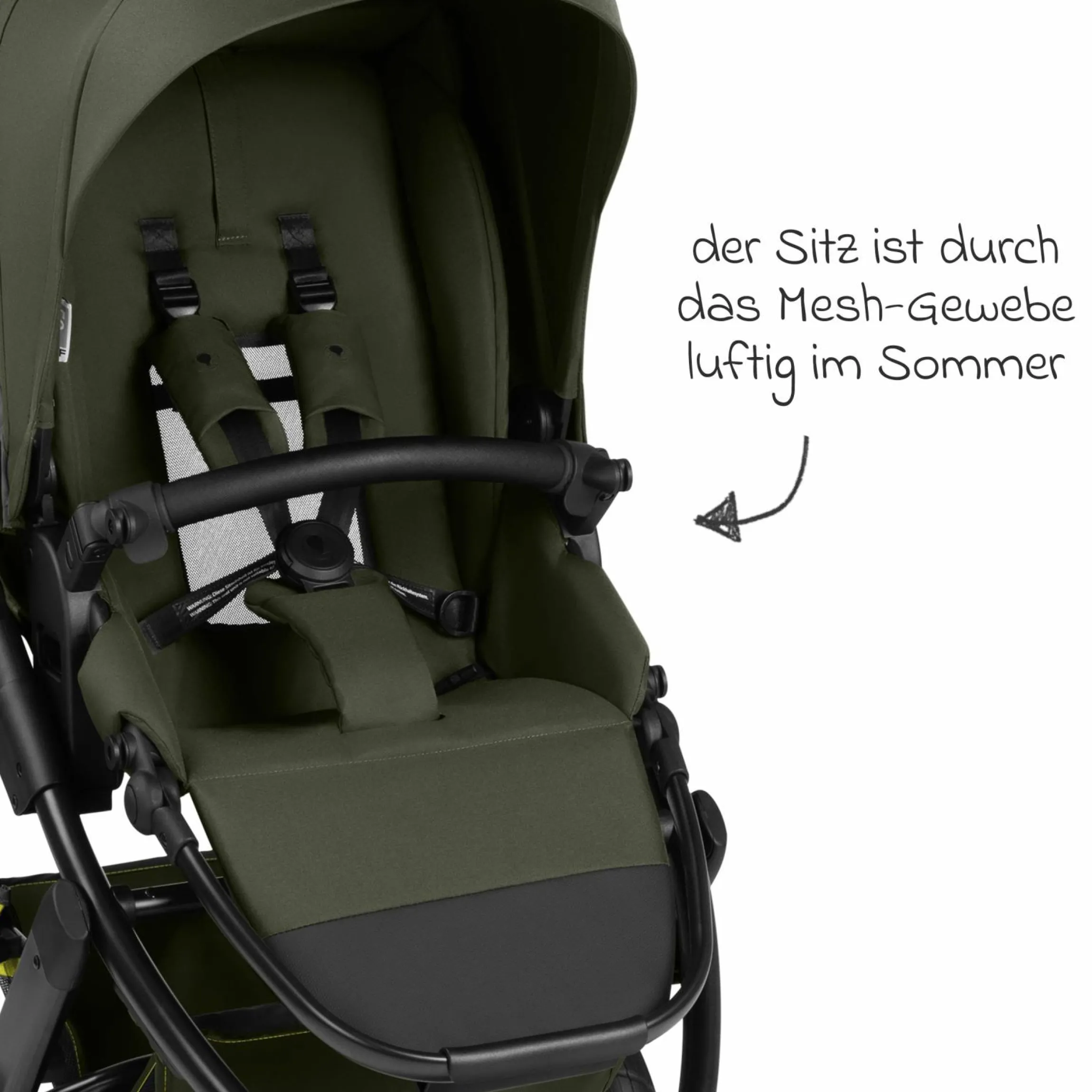 Jogger & Sportwagen Salsa 5 Run mit Sportzulassung, Luftbereifung, Sitzeinlage und Handbremse - Pure - Avocado - Kollektion 2025