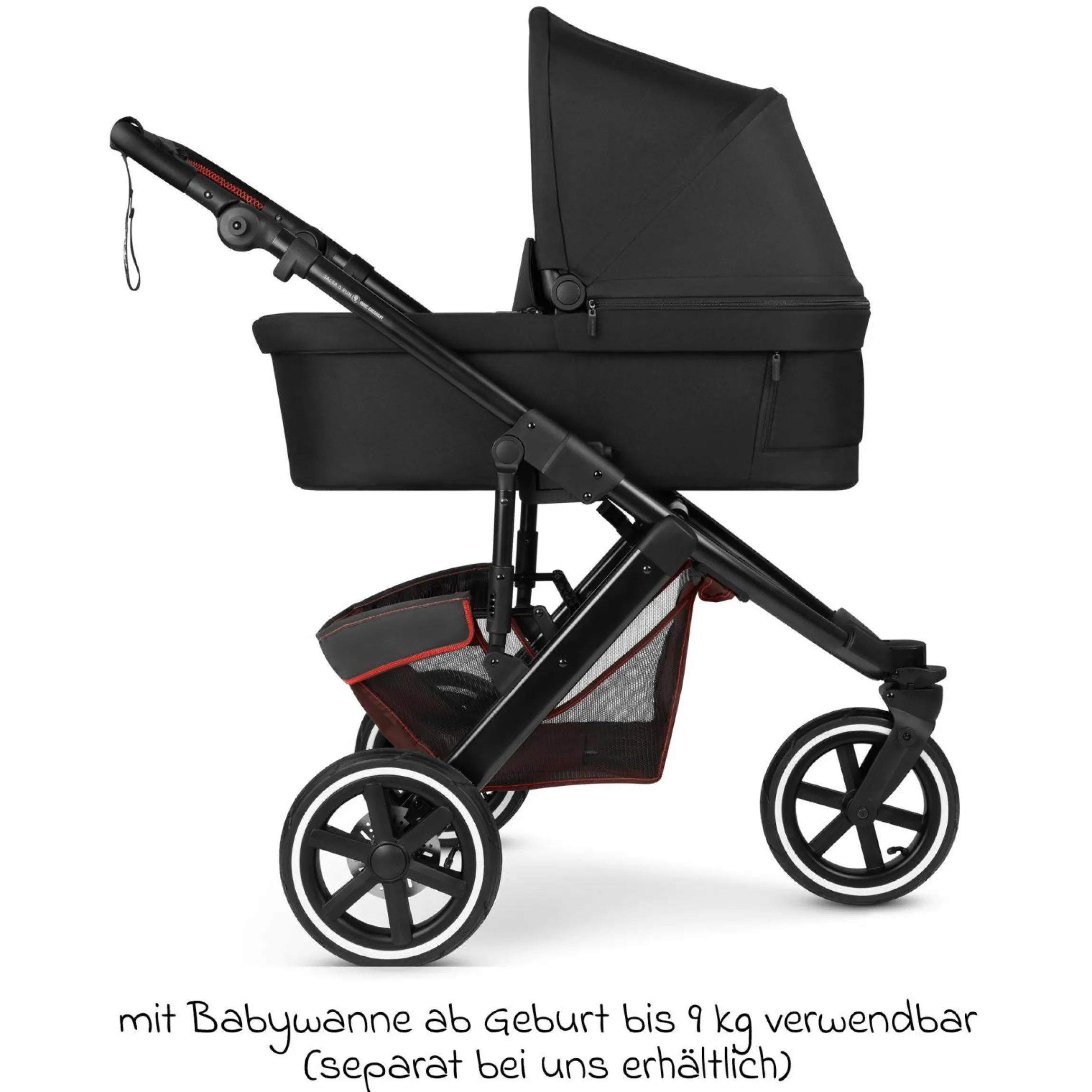 Jogger & Sportwagen Salsa 5 Run mit Sportzulassung, Luftbereifung, Sitzeinlage und Handbremse - Umbra - Kollektion 2025