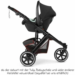 Jogger & Sportwagen Salsa 5 Run mit Sportzulassung, Luftbereifung, Sitzeinlage und Handbremse - Umbra - Kollektion 2025