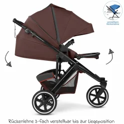 Jogger & Sportwagen Salsa 5 Run mit Sportzulassung, Luftbereifung, Sitzeinlage und Handbremse - Umbra - Kollektion 2025