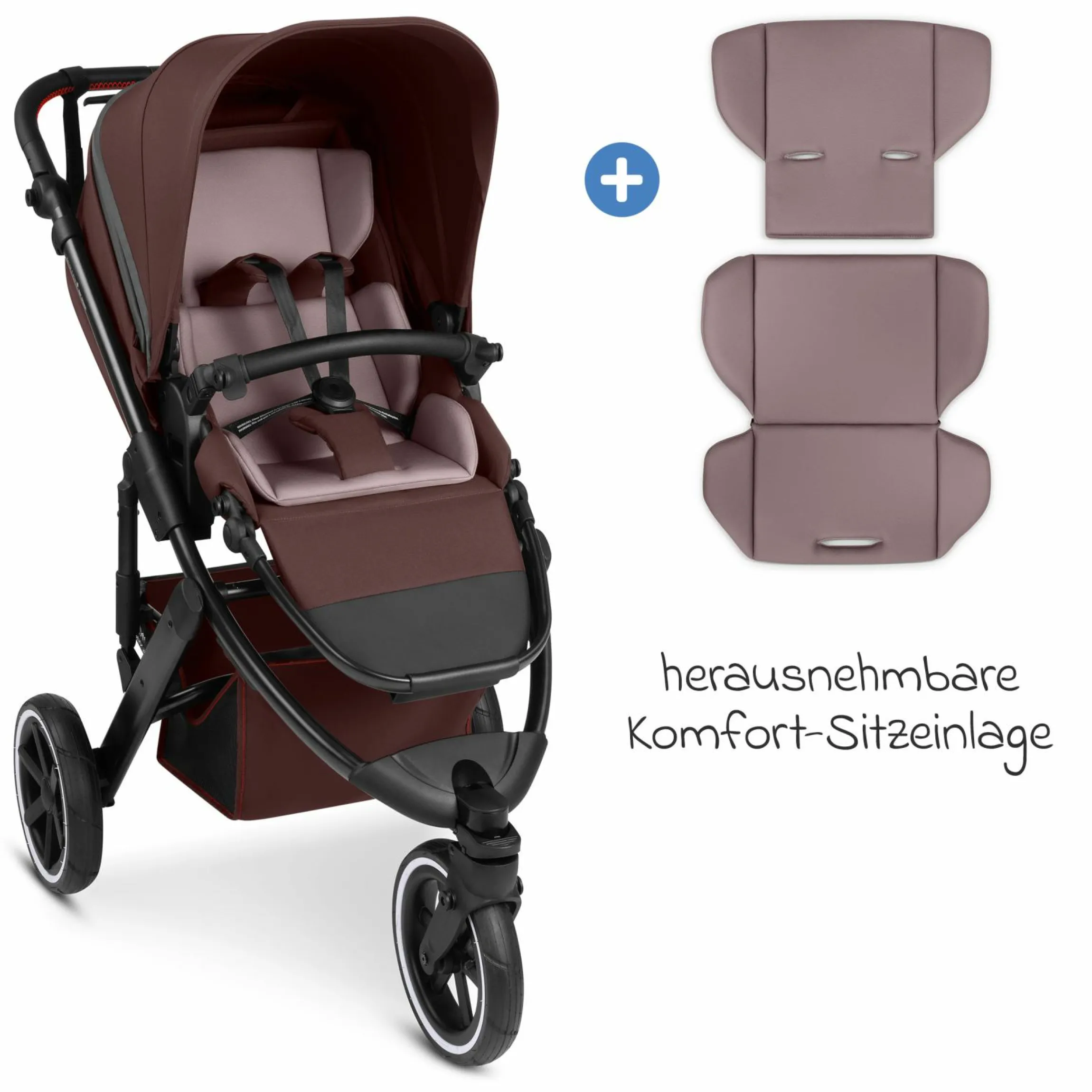 Jogger & Sportwagen Salsa 5 Run mit Sportzulassung, Luftbereifung, Sitzeinlage und Handbremse - Umbra - Kollektion 2025