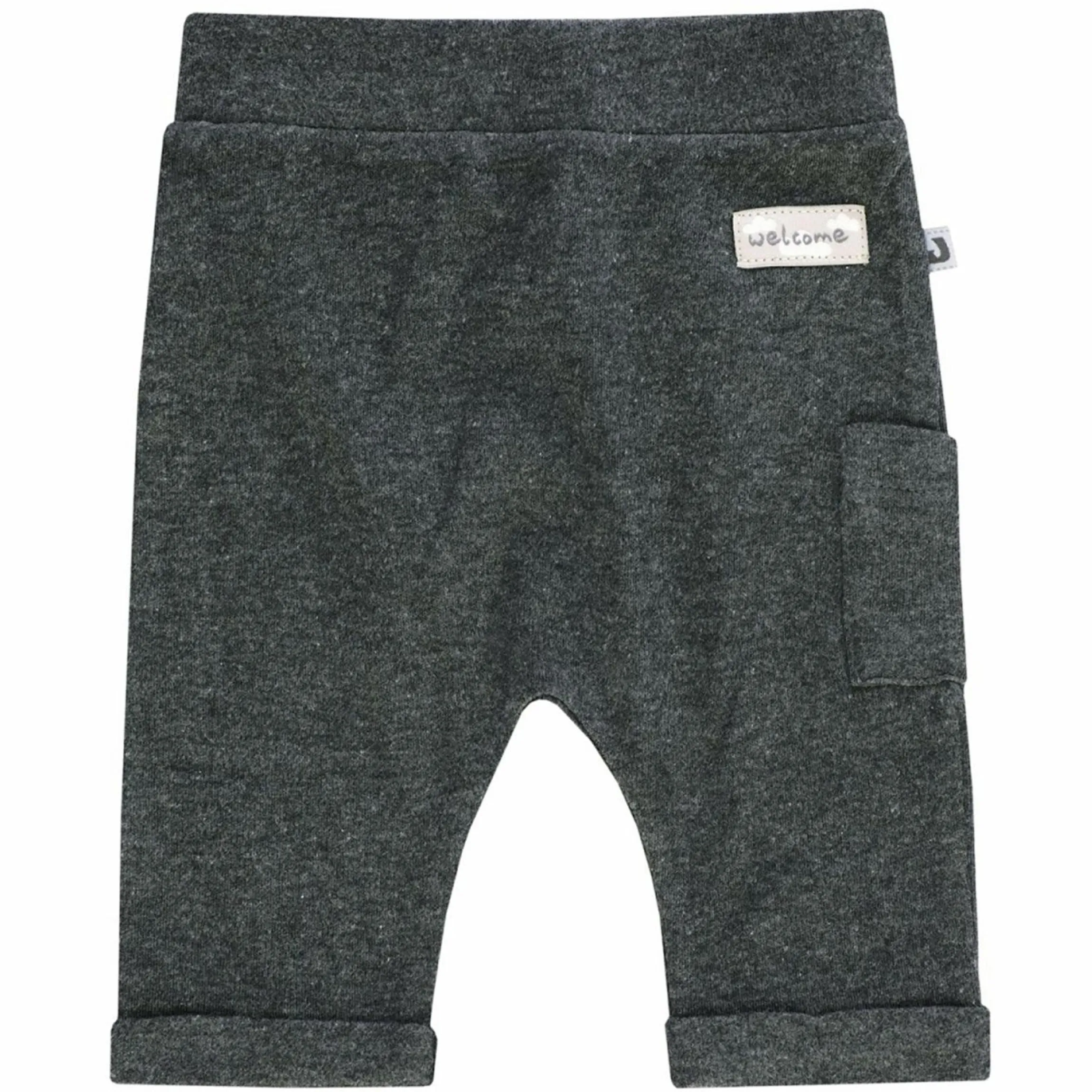 Jogginghose mit Tasche - Lama Anthrazit Hellgrau - Gr. 68