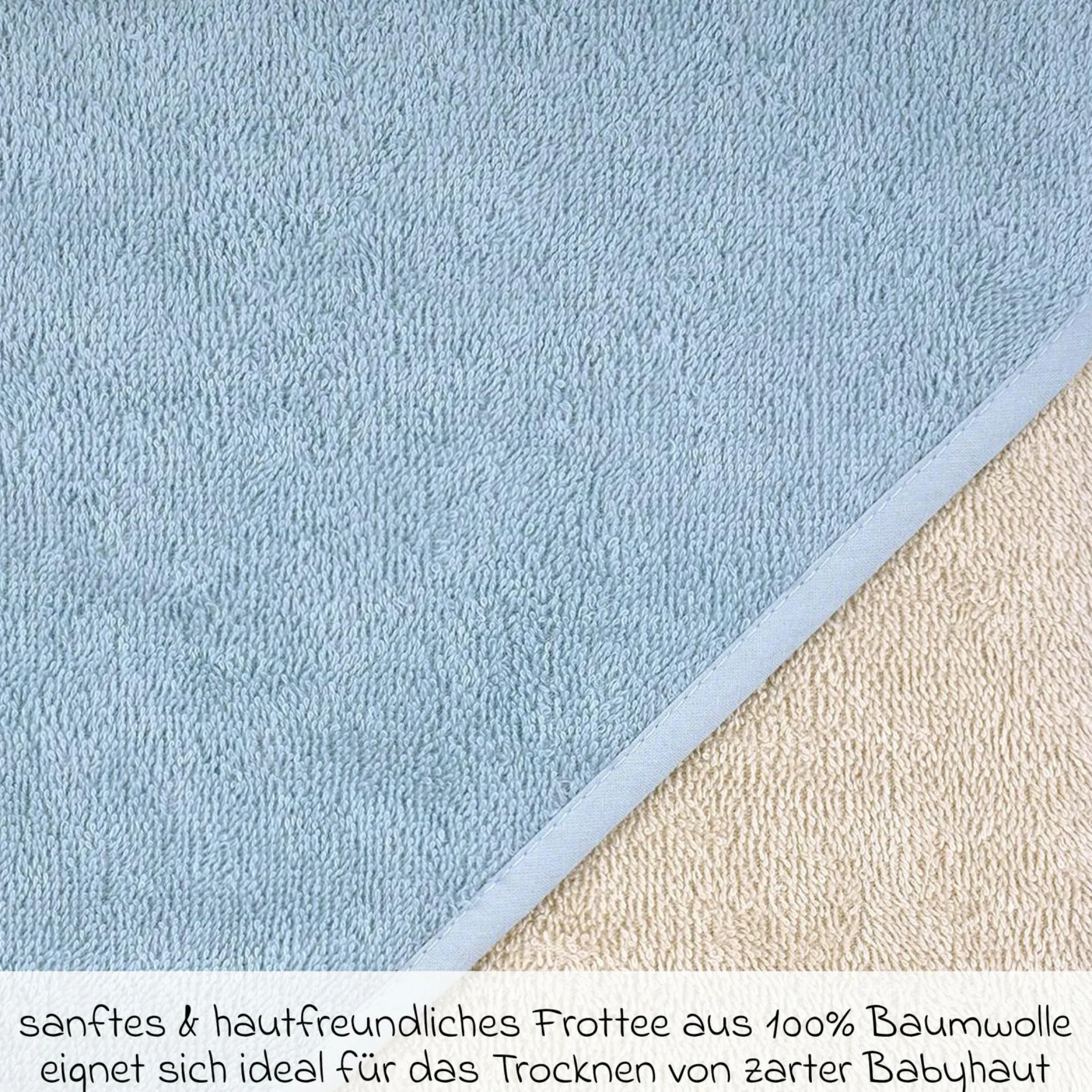 Kapuzenbadetuch 80 x 80 cm - Greige Stahlblau