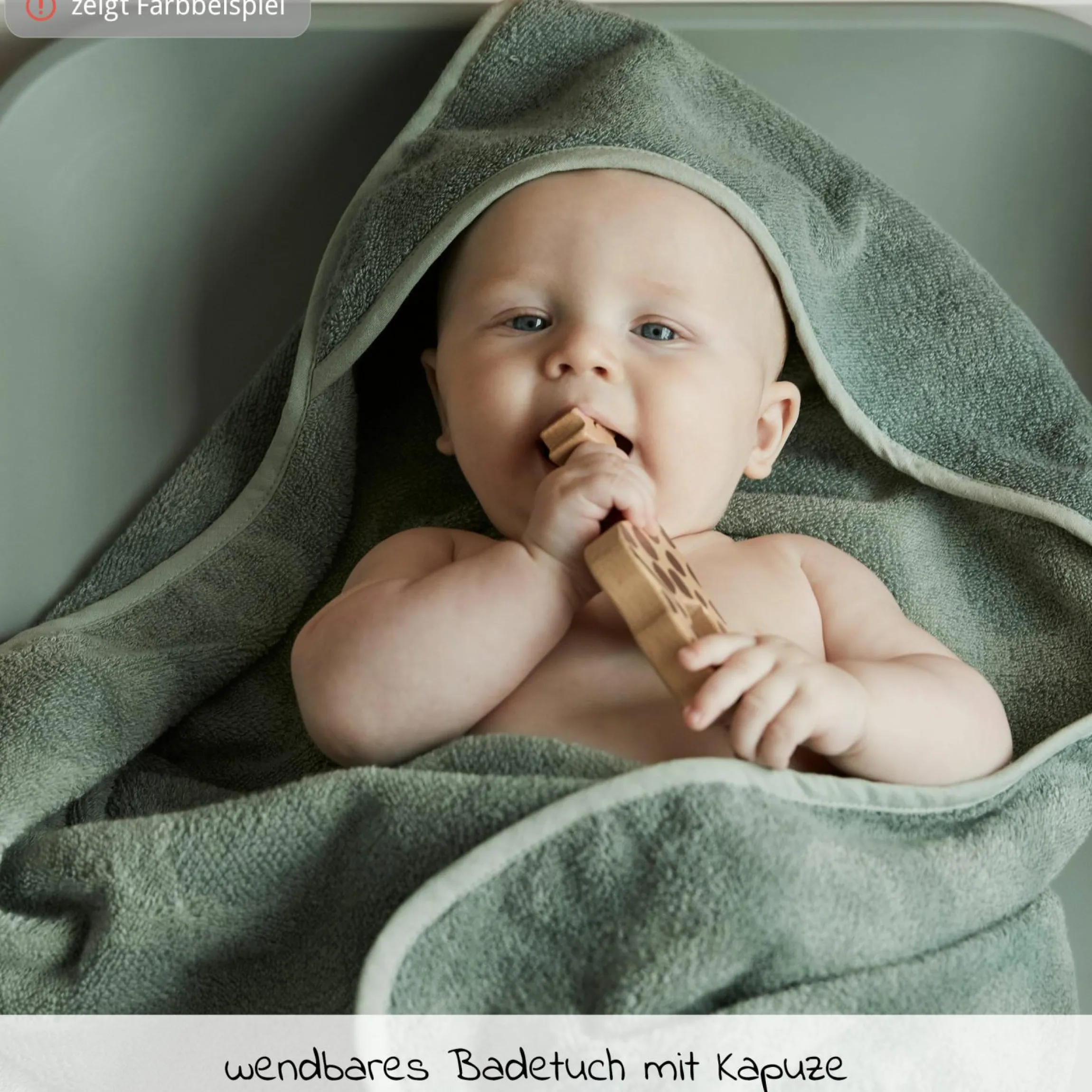 Kapuzen-Badetuch Hoodie aus Bio-Baumwolle - Organic - Cappucino