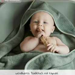 Kapuzen-Badetuch Hoodie aus Bio-Baumwolle - Organic - Wood Rose