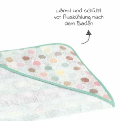 Kapuzenbadetuch Jaquard 80 x 80 cm - Dots - Colorful - Kollektion 2024