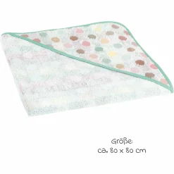 Kapuzenbadetuch Jaquard 80 x 80 cm - Dots - Colorful - Kollektion 2024