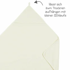 Kapuzenbadetuch Popcorn 75 x 75 cm - Naturel