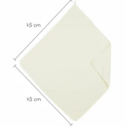 Kapuzenbadetuch Popcorn 75 x 75 cm - Naturel