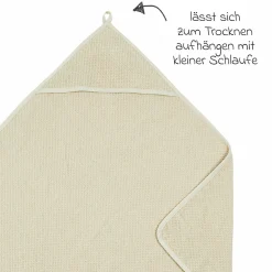 Kapuzenbadetuch Popcorn 75 x 75 cm - Soft Sand