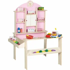 Kaufladen Minishop inkl. über 100 Teile  Zubehör - Rosa