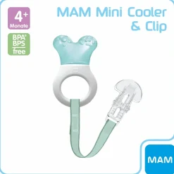 Kühl-Beißring Mini Cooler & Clip - Türkis