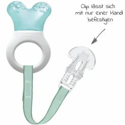 Kühl-Beißring Mini Cooler & Clip - Türkis