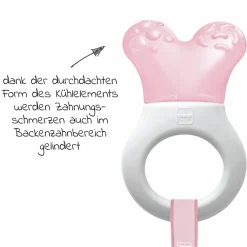Kühl-Beißring Mini Cooler & Clip - Rosa