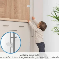 Kühlschrank-Sicherung mit Klebeband - Weiß