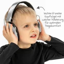 Kids Kapselgehörschutz SilentGuard ab 5 Jahre - Grau