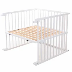 Kinderbettumbausatz für Beistellbett Maxi und Boxspring - Weiß lackiert