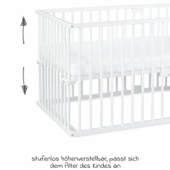 Kinderbettumbausatz für Beistellbett Maxi und Boxspring - Weiß lackiert