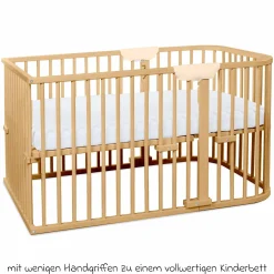Kinderbettumbausatz für Beistellbett Maxi Comfort Plus - Natur lackiert