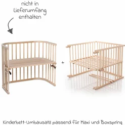 Kinderbettumbausatz für Beistellbett Maxi und Boxspring - Natur unbehandelt