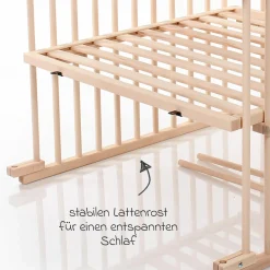 Kinderbettumbausatz für Beistellbett Maxi und Boxspring - Natur unbehandelt