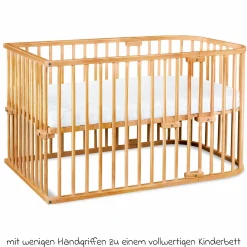 Kinderbettumbausatz für Beistellbett Original - Kernbuche geölt