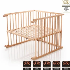 Kinderbettumbausatz für Beistellbett Original - Kernbuche geölt