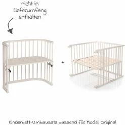Kinderbettumbausatz für Beistellbett Original - Beige lackiert