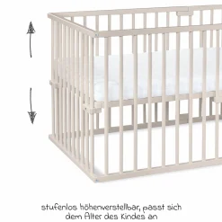 Kinderbettumbausatz für Beistellbett Original - Beige lackiert
