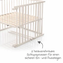 Kinderbettumbausatz für Beistellbett Original - Beige lackiert