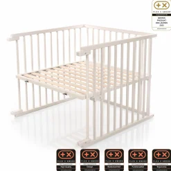 Kinderbettumbausatz für Beistellbett Original - Beige lackiert