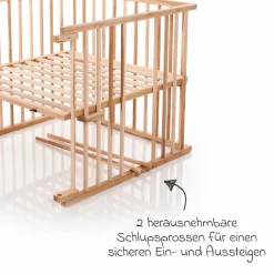 Kinderbettumbausatz für Beistellbett Maxi und Boxspring - Kernbuche geölt