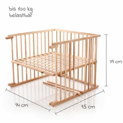 Kinderbettumbausatz für Beistellbett Maxi und Boxspring - Kernbuche geölt