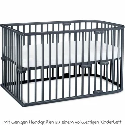 Kinderbettumbausatz für Beistellbett Maxi und Boxspring - Schiefergrau lackiert