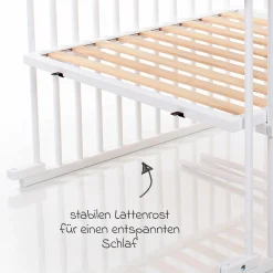 Kinderbettumbausatz für Beistellbett Original - Weiß lackiert