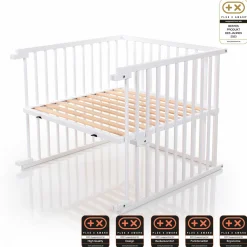 Kinderbettumbausatz für Beistellbett Original - Weiß lackiert