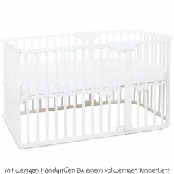 Kinderbettumbausatz für Beistellbett Maxi Comfort Plus - Weiß lackiert