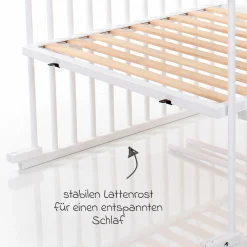 Kinderbettumbausatz für Beistellbett Maxi Comfort Plus - Weiß lackiert