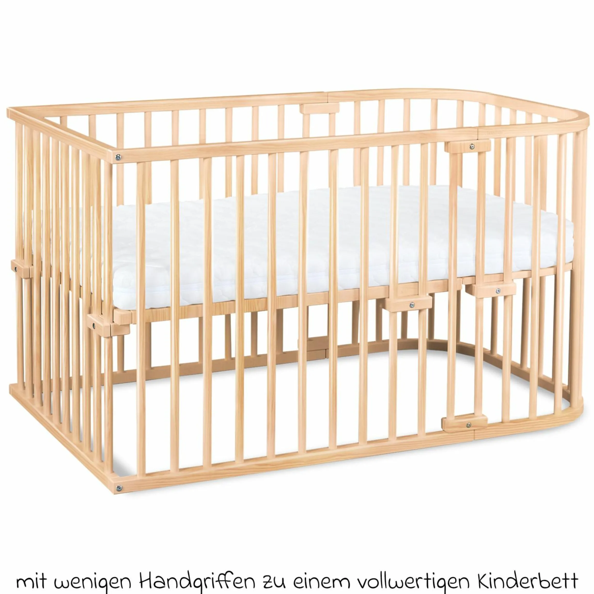 Kinderbettumbausatz für Beistellbett Original - Natur lackiert