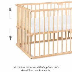 Kinderbettumbausatz für Beistellbett Original - Natur lackiert