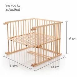 Kinderbettumbausatz für Beistellbett Original - Natur lackiert