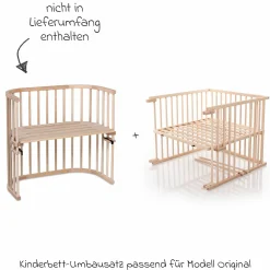 Kinderbettumbausatz für Beistellbett Original - Natur unbehandelt