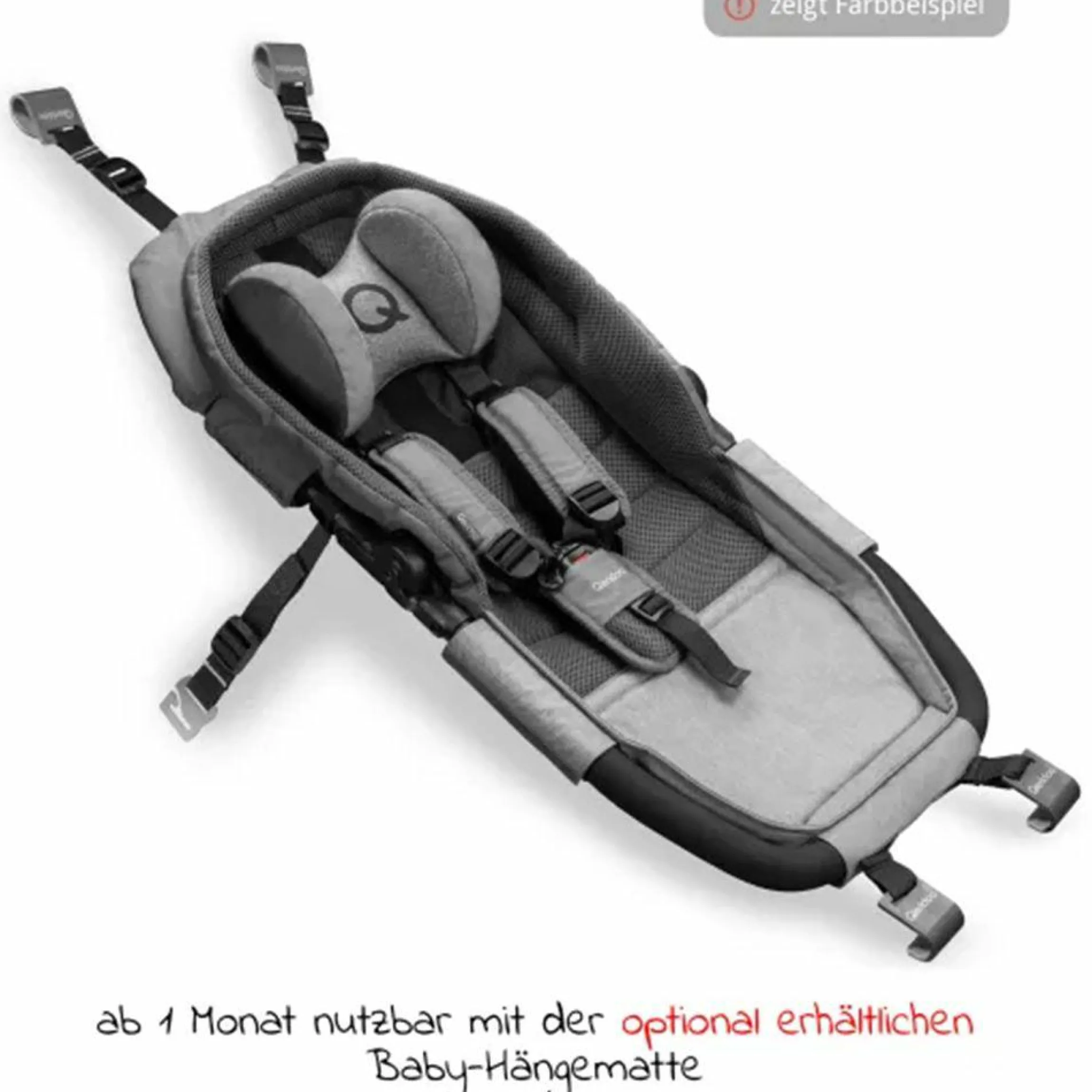 Kinderfahrradanhänger & Buggy Kidgoo 2 für 2 Kinder (bis 60 kg) mit Kupplung, Dämpfsystem, XL-Kofferraum - Steel Grey