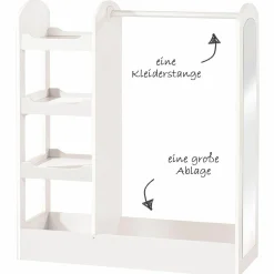Kindergarderobe mit Regalabteil und Spiegel