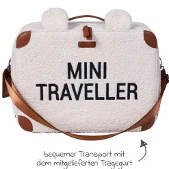 Kinderkoffer Mini Traveller - Teddy - Offwhite
