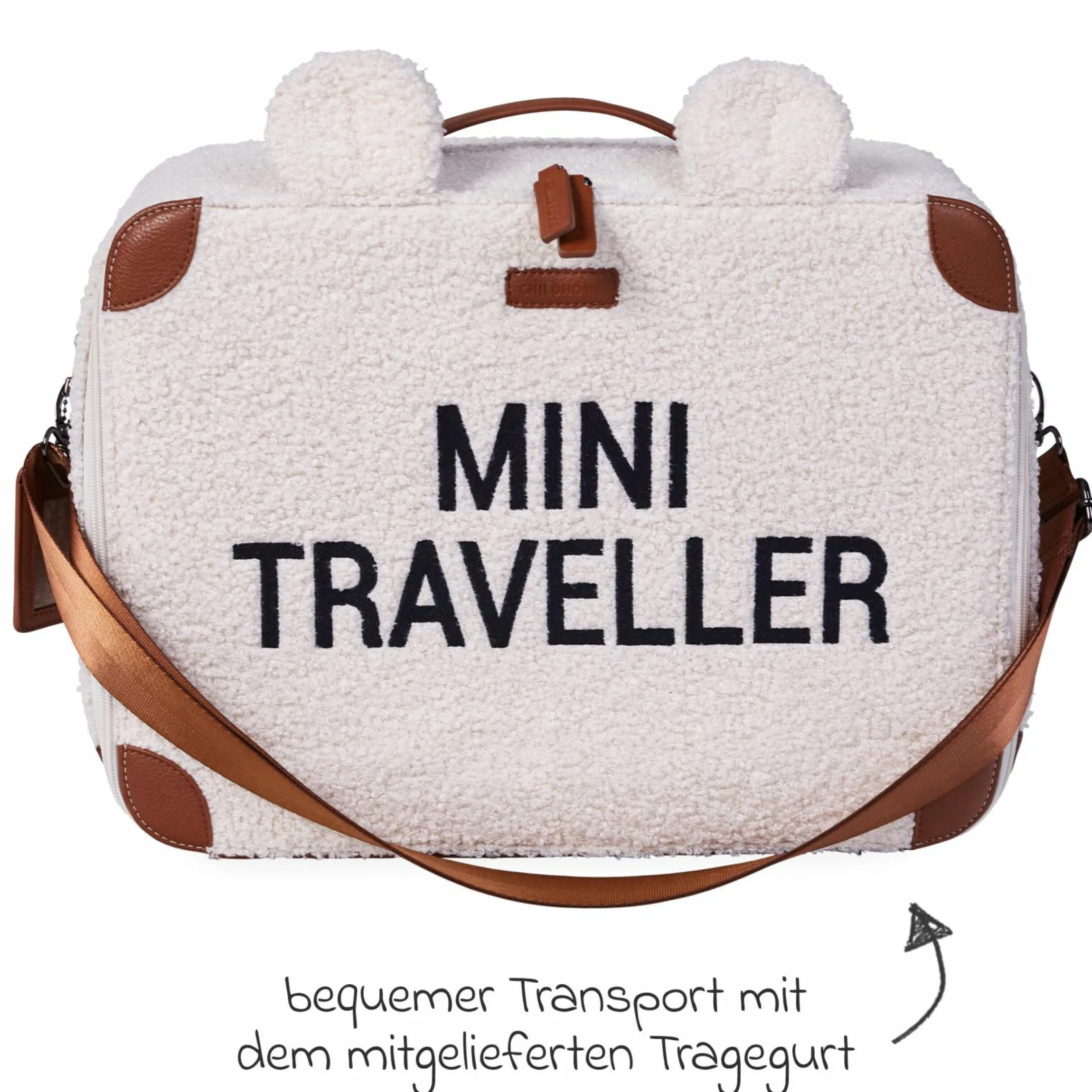 Kinderkoffer Mini Traveller - Teddy - Offwhite