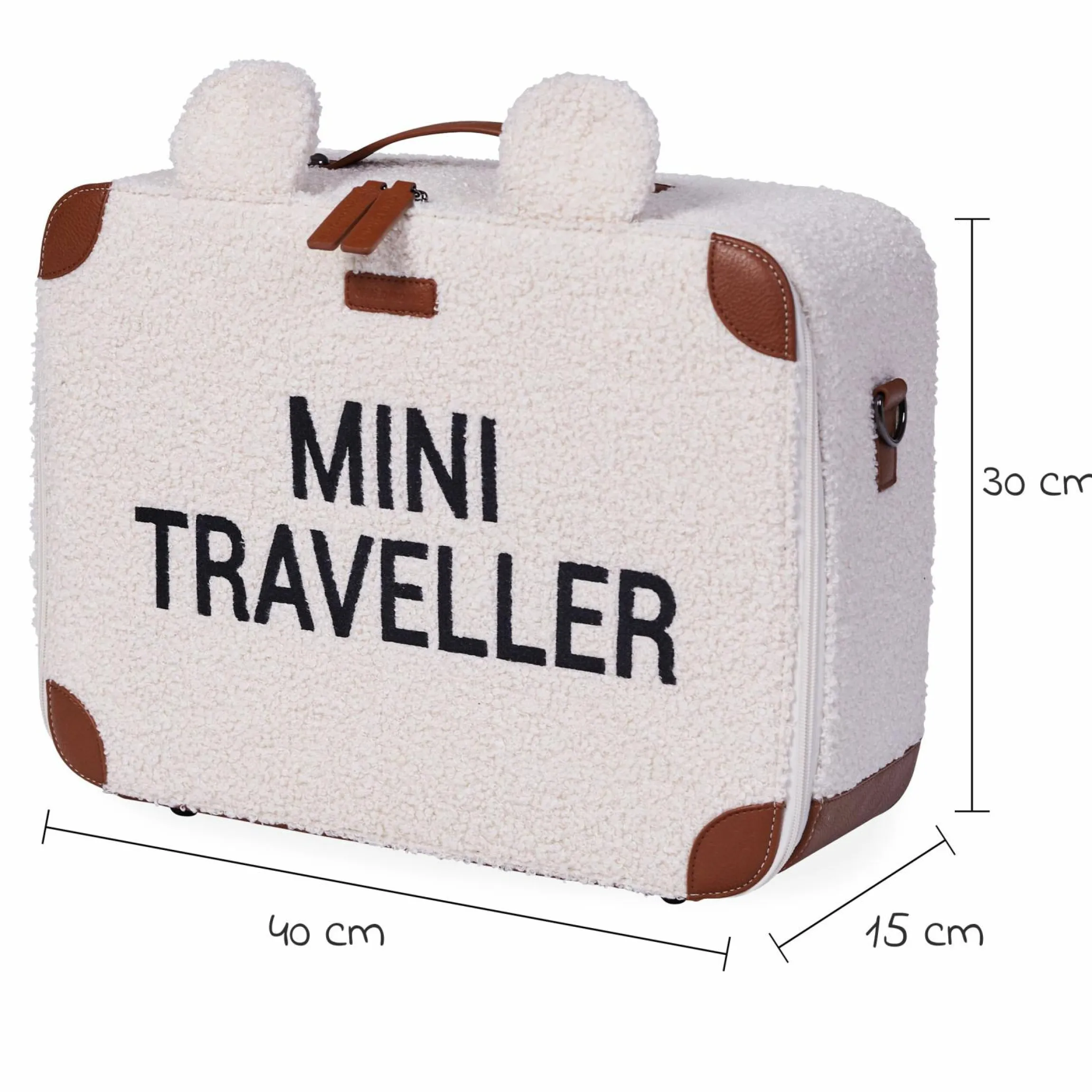 Kinderkoffer Mini Traveller - Teddy - Offwhite