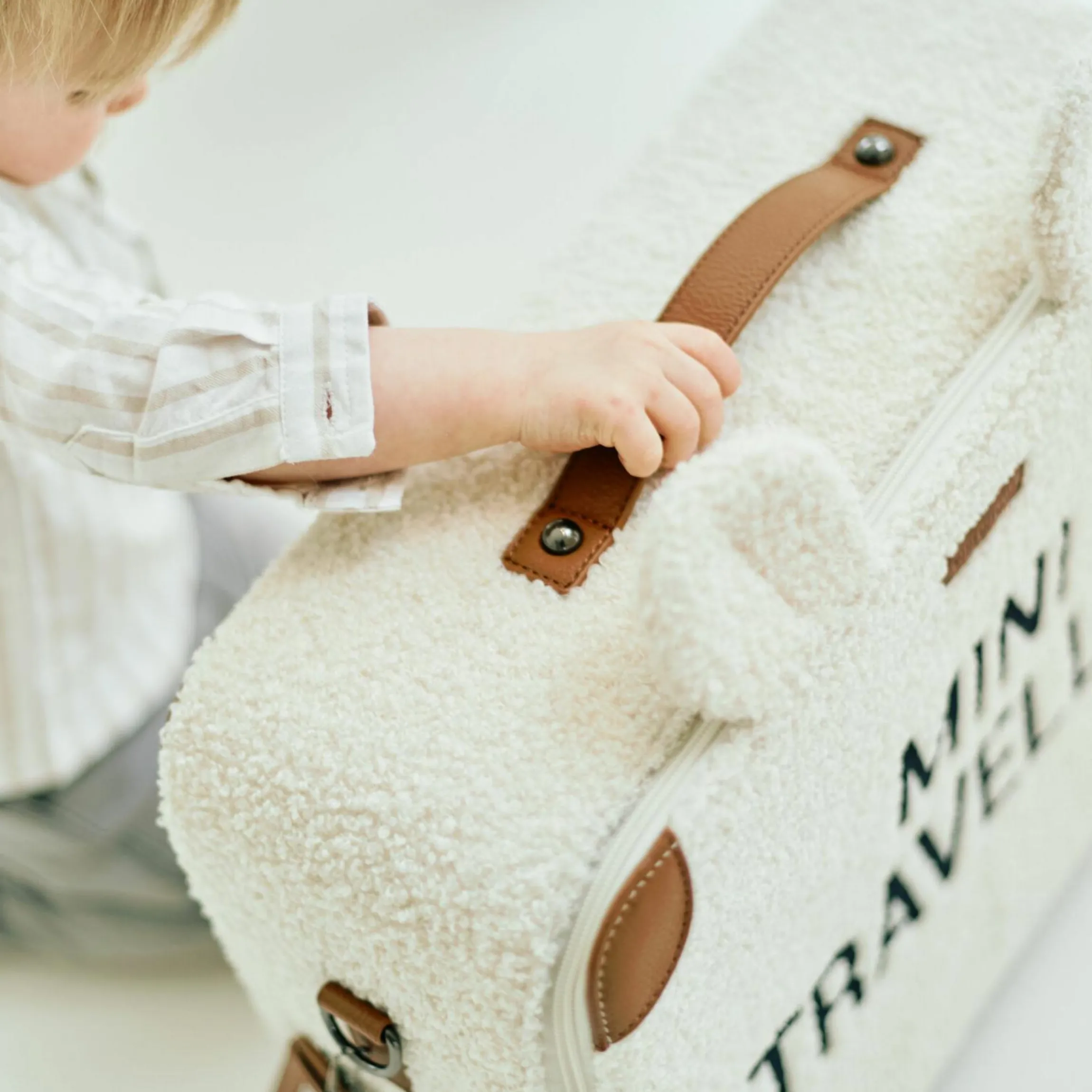 Kinderkoffer Mini Traveller - Teddy - Offwhite