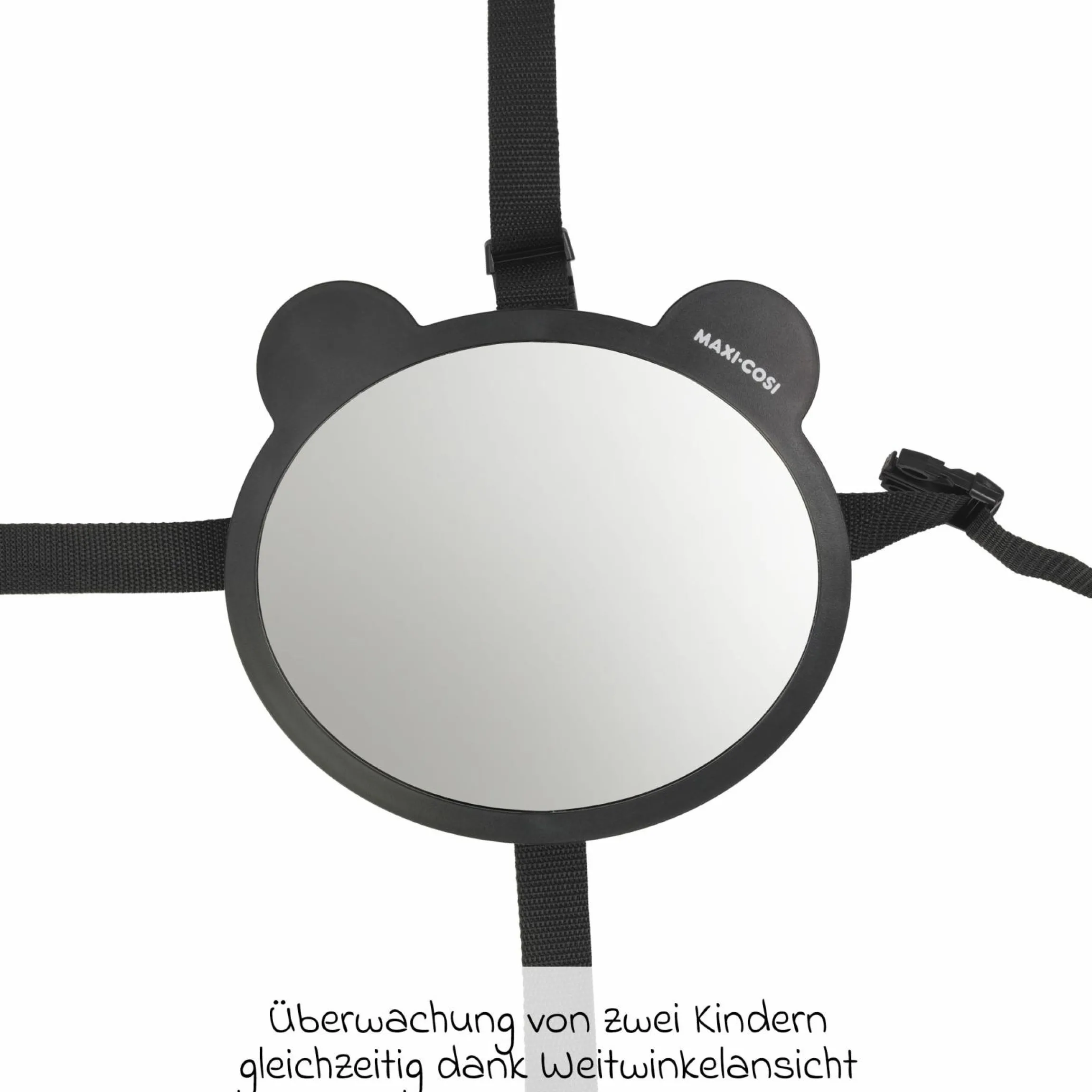 Kinder-Rücksitzspiegel mit Weitwinkelsicht für Babyschalen & Kindersitze - schnell zu instalieren - Black - Kollektion 2025