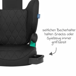 Kindersitz Affix i-Size R129 ab 3,5 Jahre - 12 Jahre (100 cm - 150 cm) nur 4,2 kg schwer mit Isofix & Getränkehalter - Midnight - Kollektion 2025
